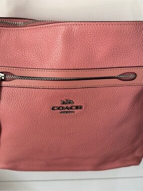 Coach Mae Crossbody Pebbled Leather Shoulder Bag in Dusty Pink
